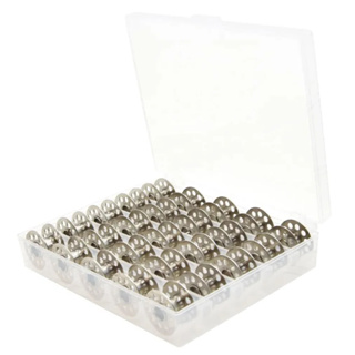 Kit Com 25 Bobinas Carretilha BAIXA De Metal para Maquina reta INDUSTRIAL + Estojo em Oferta na Shopee