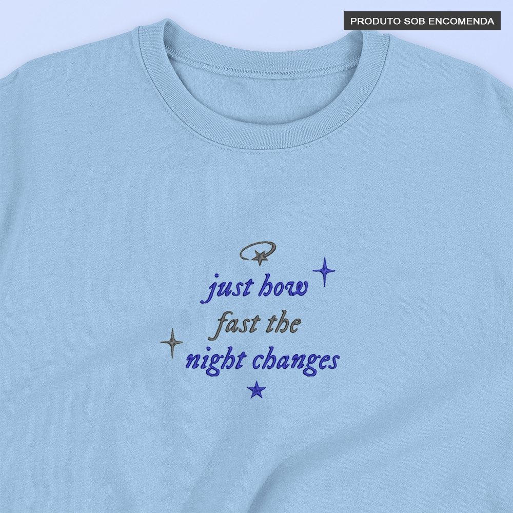 Camiseta ou moletom bordado - Night Changes - One Direction