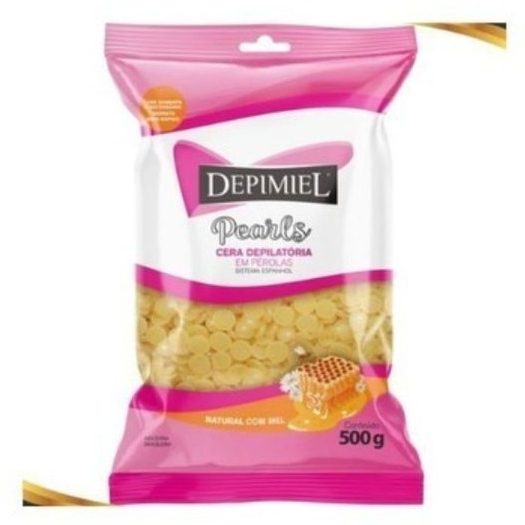 Cera Depilatória em Pérolas Natural com Mel 500g - Depimiel