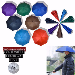 Mini Guarda-Chuva Sombrinha Colorida para Cabeça – Compacta e Divertida em Oferta na Shopee