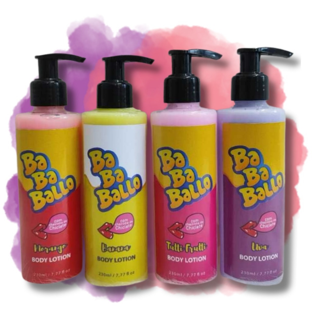 Kit Body Splash Creme Corporal 230ml Cheiro de chiclete