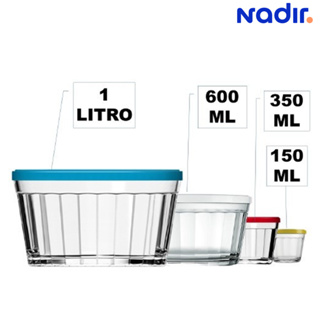 Pote de Vidro com Tampa Tigela Americana Nadir em Oferta na Shopee