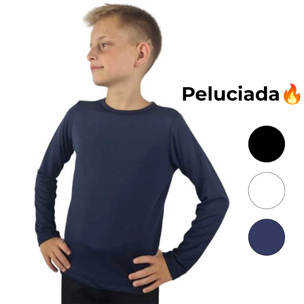 Blusa Segunda Pele Térmica Infantil Para O Frio + Proteção (Escolar)