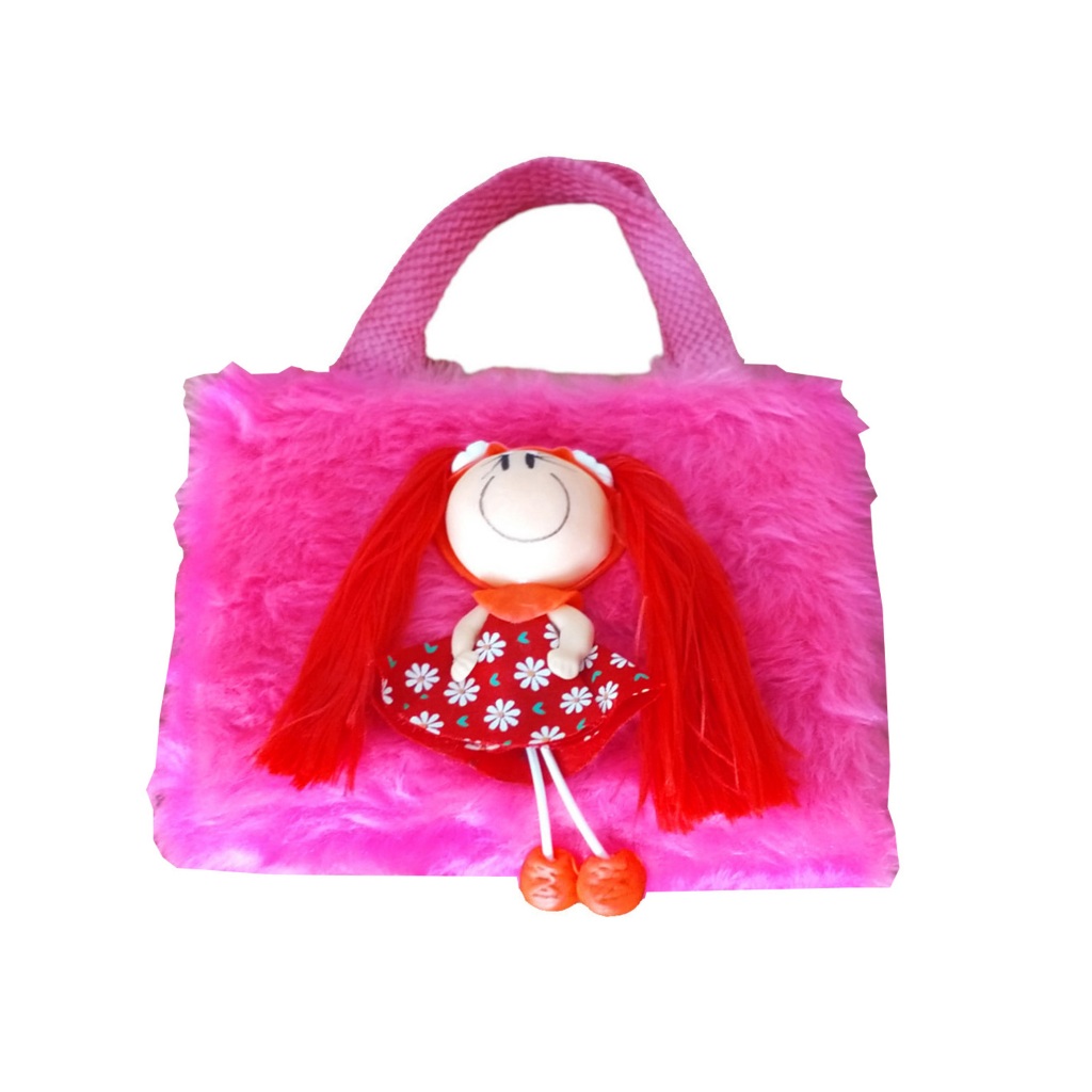 Bíblia Edição Promessas capa Pelúcia Bolsa Boneca Rosa Pink