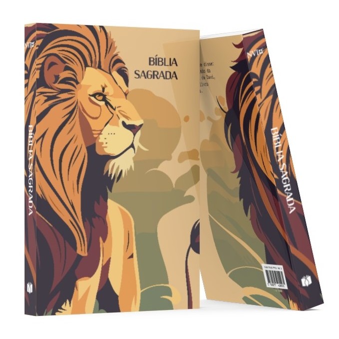 Detalhes do Bíblia Sagrada | NVI | Leão Rei | Capa Dura