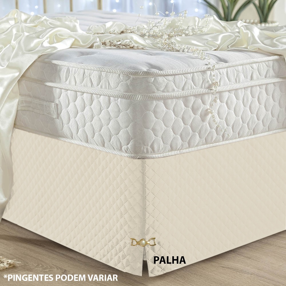 Saia Casal King Box Matelada Varias cores Cama King