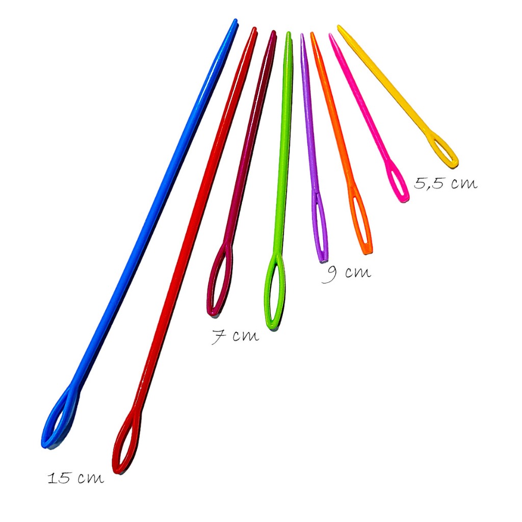 kit Agulhas Plásticas Tamanhos Variados Tapecaria Trico Croche - 8 Unidades em Oferta na Shopee