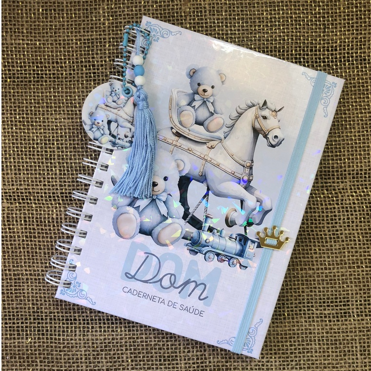 Caderneta de Saúde Infantil Personalizada A5 | SUS Atualizado | Capa Dura | Brinquedos Vintage