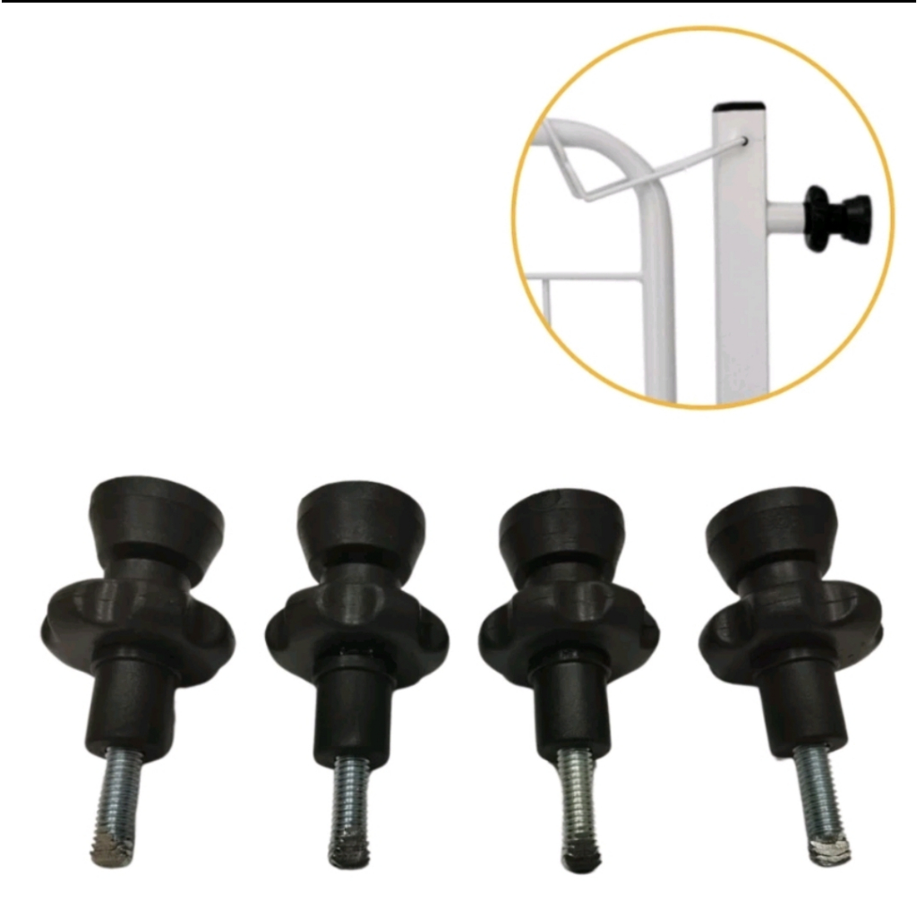Kit Manipulo 4 Peças Regulagem P/ Grade Proteção Portão Pet Ajustável
