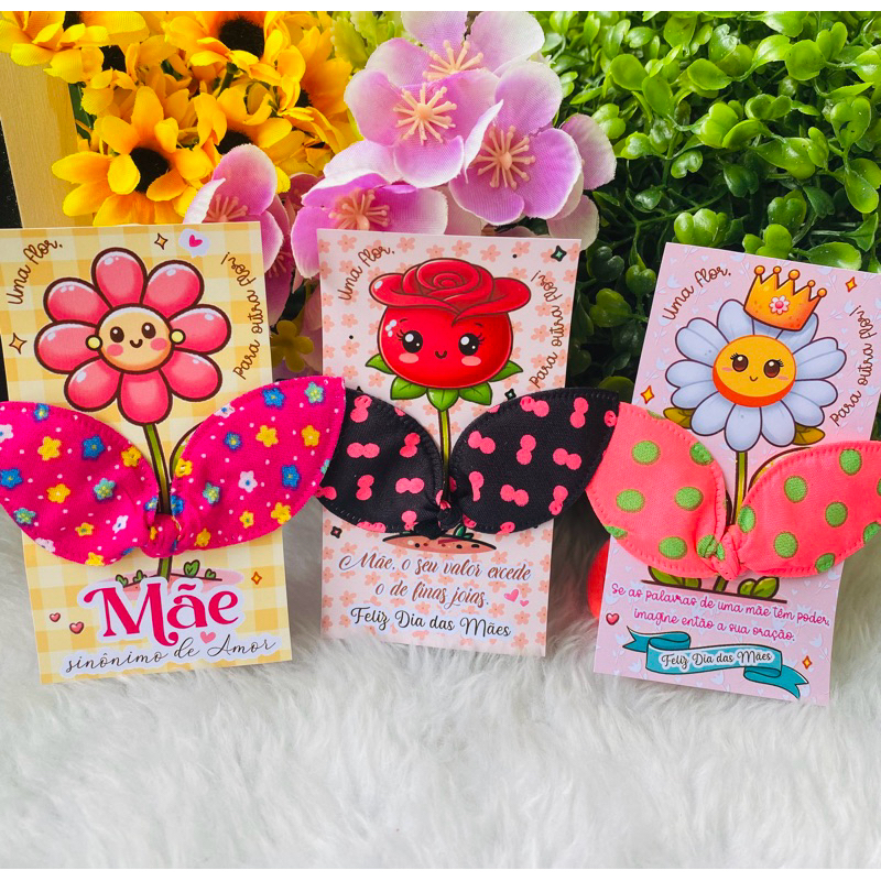 30 mimos tags com xuxinha florzinhas dia das mães 2024 lembrancinha personalizada para sua loja comércio greja rosa flor