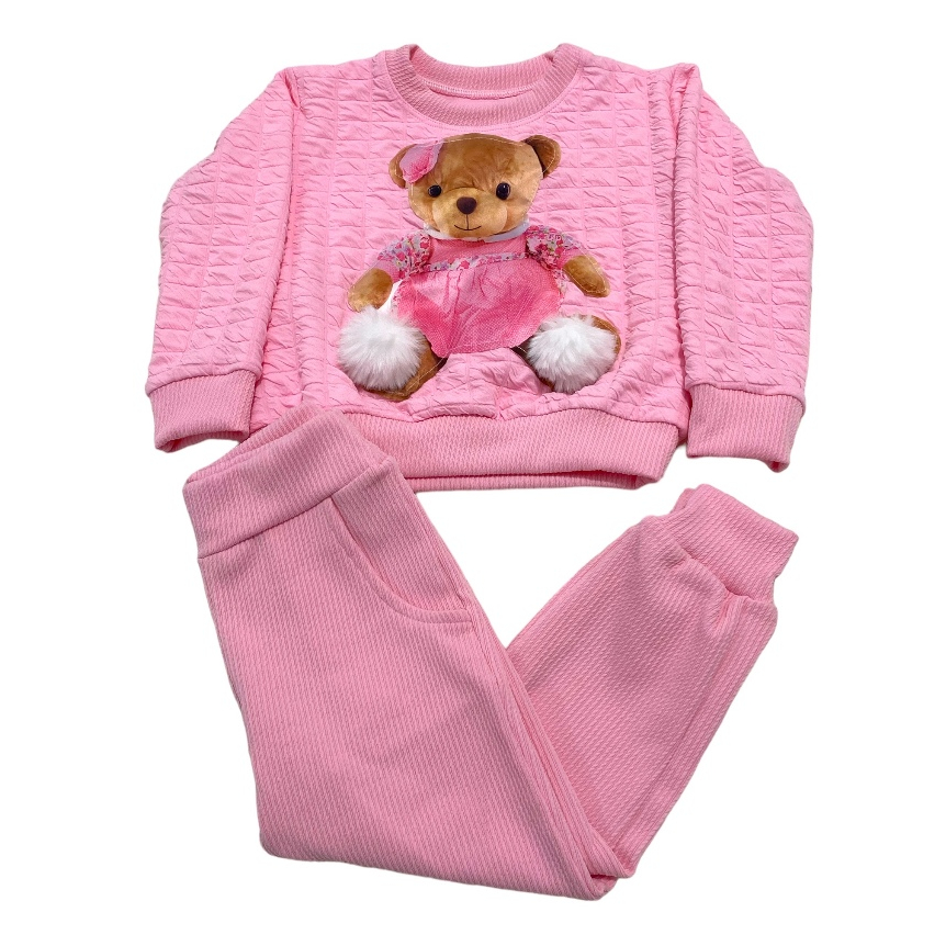 Conjunto infantil de frio para meninas ursinho inverno em Oferta na Shopee