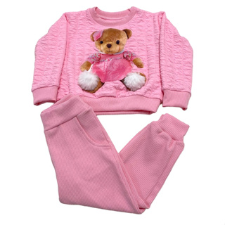 Conjunto infantil ursinho para meninas inverno em Oferta na Shopee