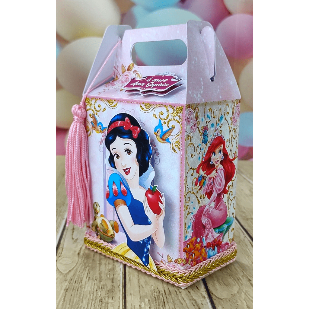 Kit Maletinhas Princesas Lembrancinhas Personalizados Decoração Festa