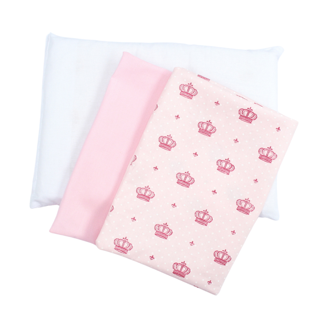 Travesseiro de Bebê Antissufocante + 2 Fronhas 100% Algodão Estampadas Menino Menina Promoção
