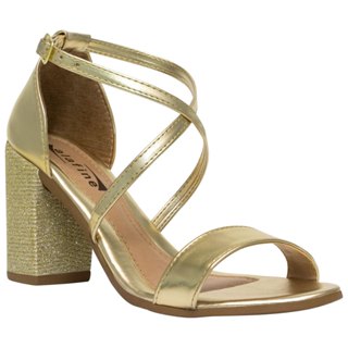 Sandália Tiras X Feminina Salto Bloco Grosso Confortavel em Oferta na Shopee