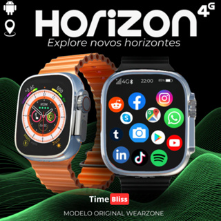 Lançamento 2024  Horizon 4g com 16GB memoria 2GB Ram slot de nano chip smartwatch horizon