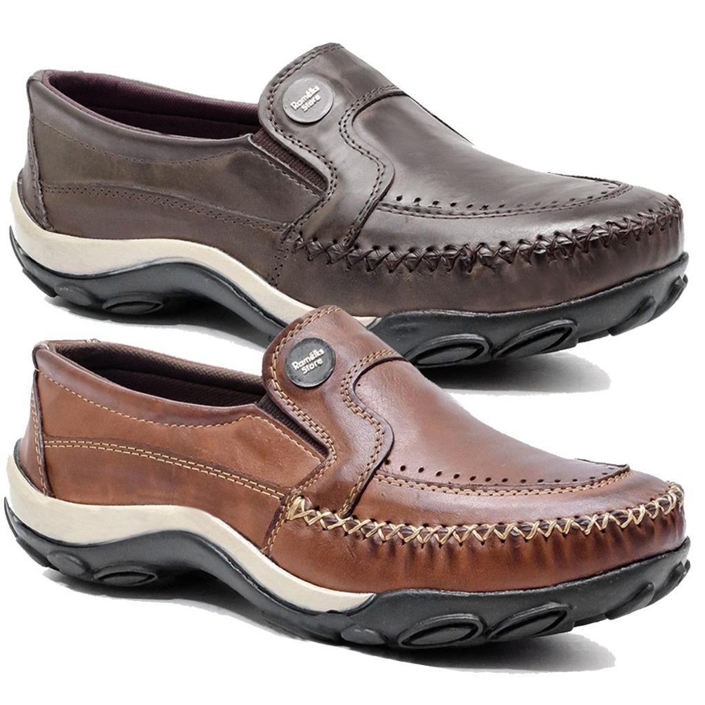 Kit 2 Pares Sapatilha Mocassim Masculino todo em Couro Legítimo -2020