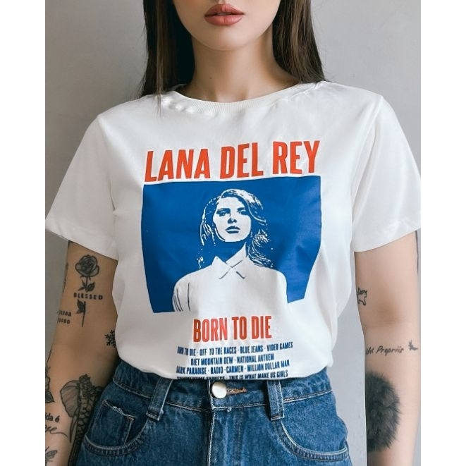 Camiseta Feminina Lana Del Rey Alternativa 100% Algodão em Oferta na Shopee