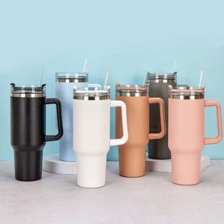 Copo Térmico Garrafa Quencher 1.18L Com Tampa e Canudo  1200ml ideal para Hidratação alta qualidade Garrafa de Água Café Refrigerante Chá