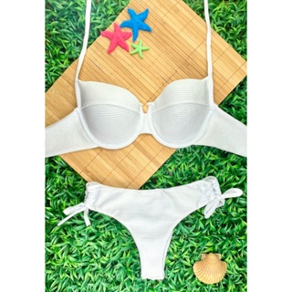 Biquíni Retro Meia Taça com Aro Calcinha Fio Duplo Praia Verão Queima de Estoque em Oferta na Shopee