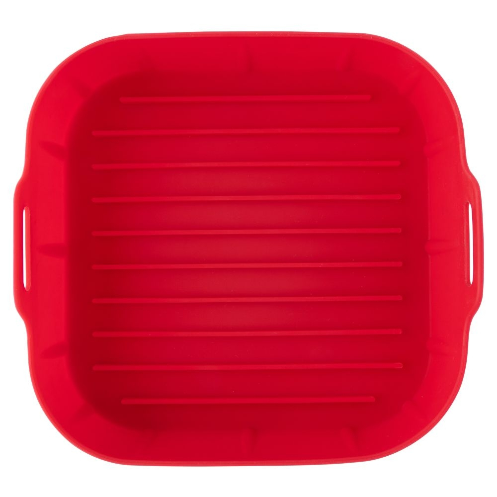 Cesto protetor de silicone quadrado para fritadeira air fryer 2 litros forma airfryer 16 cm antiaderente