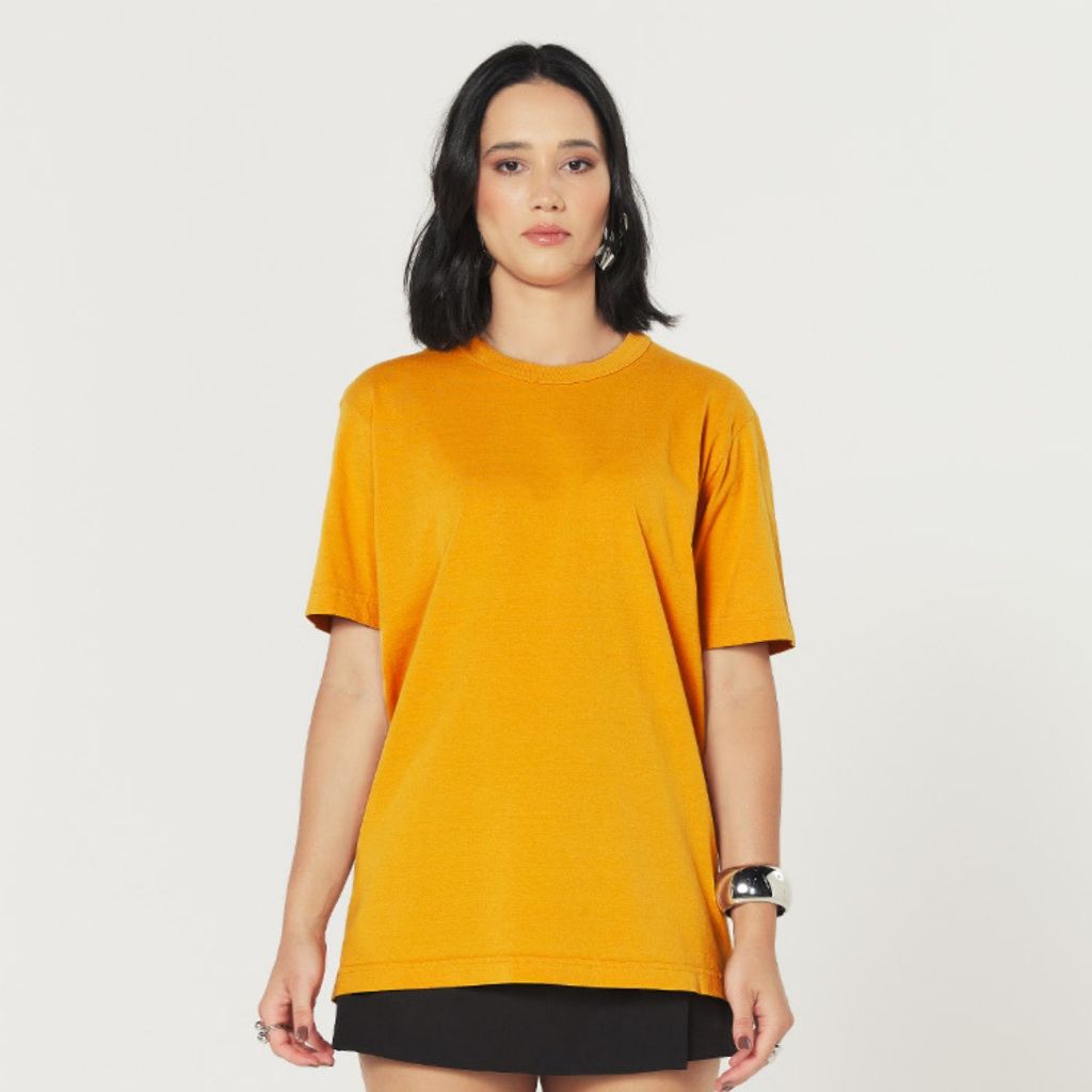 Camiseta Streetwear Heavy Regular Amarelo Mostarda - Men Clothes
