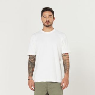 Camiseta Streetwear Heavy Regular Off White em Oferta na Shopee