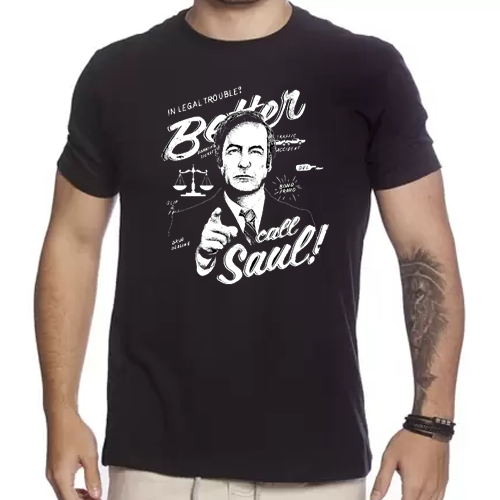 Camiseta Personalizada Série Better Call Saul Breaking Bad Unissex 100% Algodão