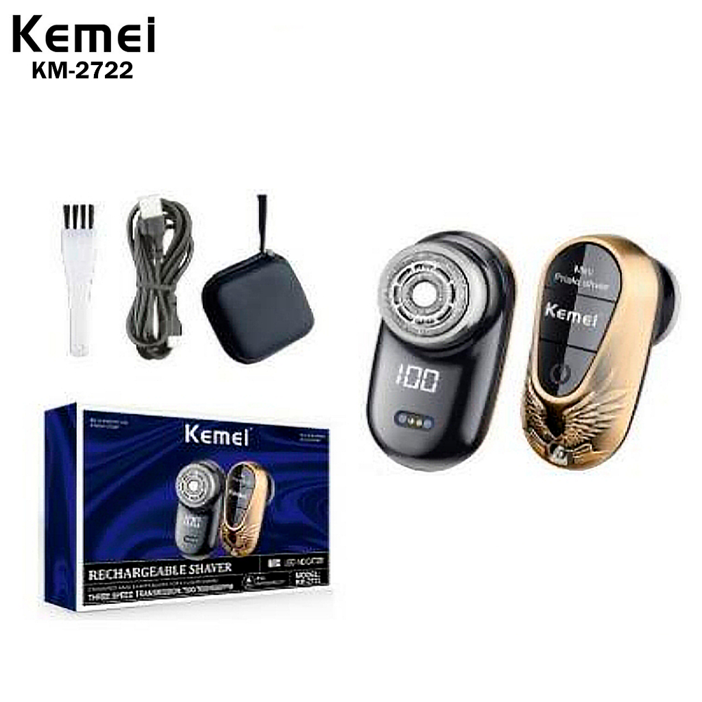 Barbeador Mini Shaver Recarregável Kemei KM- 2722