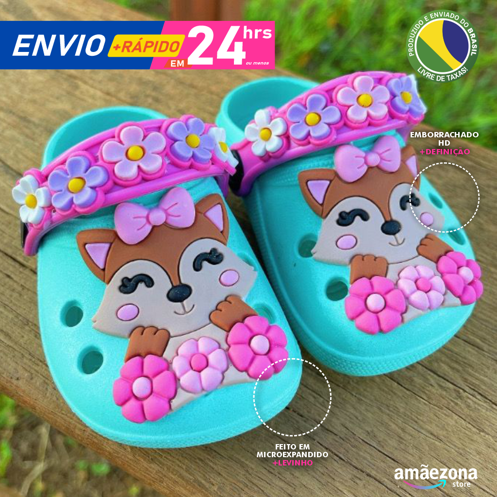 Papete Menina Babuche Bichinhos colorido macio antiderrapante personagens direto da fábrica em Oferta na Shopee
