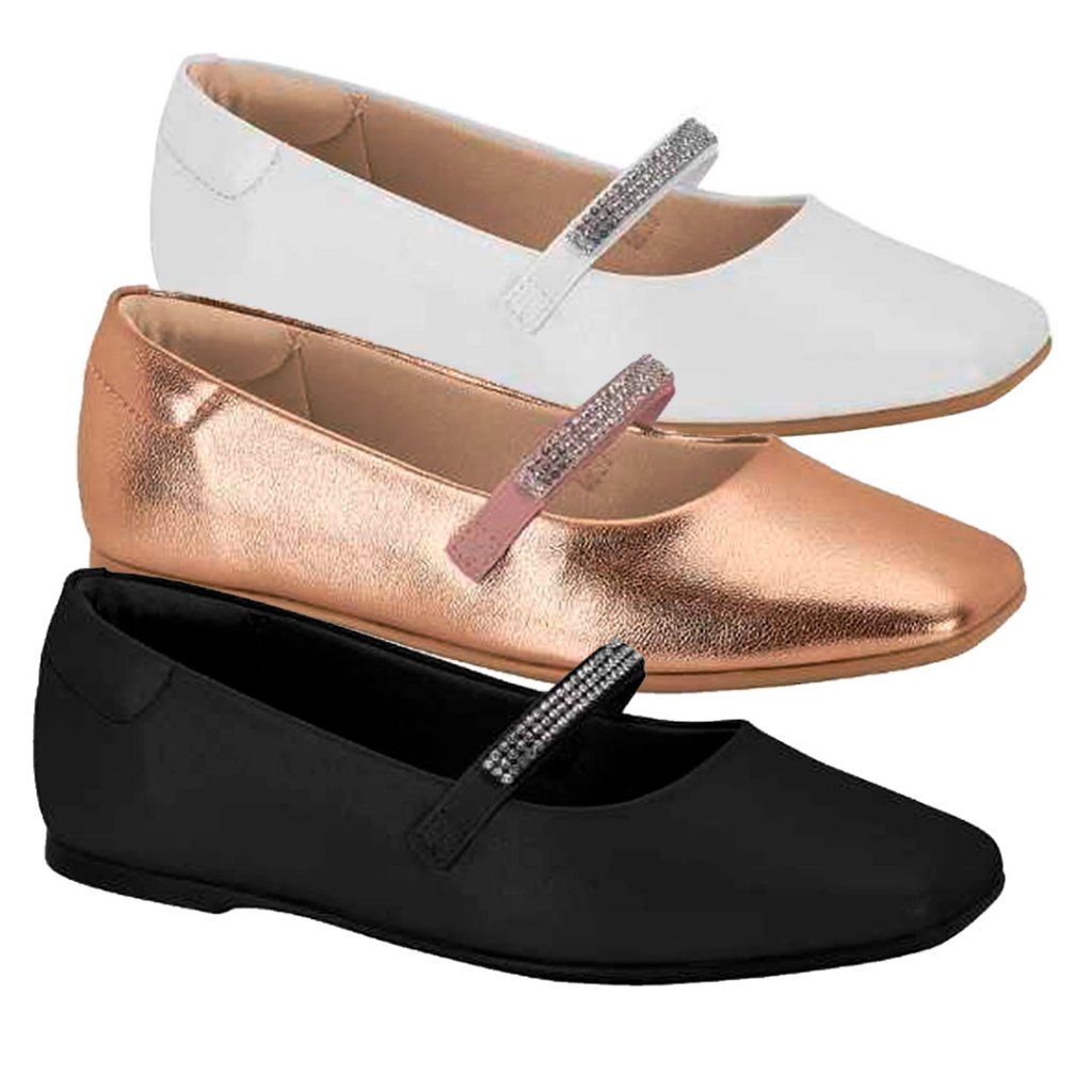 Sapatilha Molekinha Boneca Com Brilho Metalizado Menina 2548204 - Baby & Kids Fashion