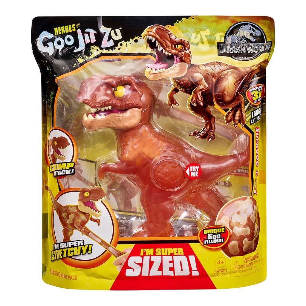 Boneco T-Rex  Elástico de Borracha Goo Jit Zu Jurassic World Supagoo  -Sunny 3163 em Oferta na Shopee