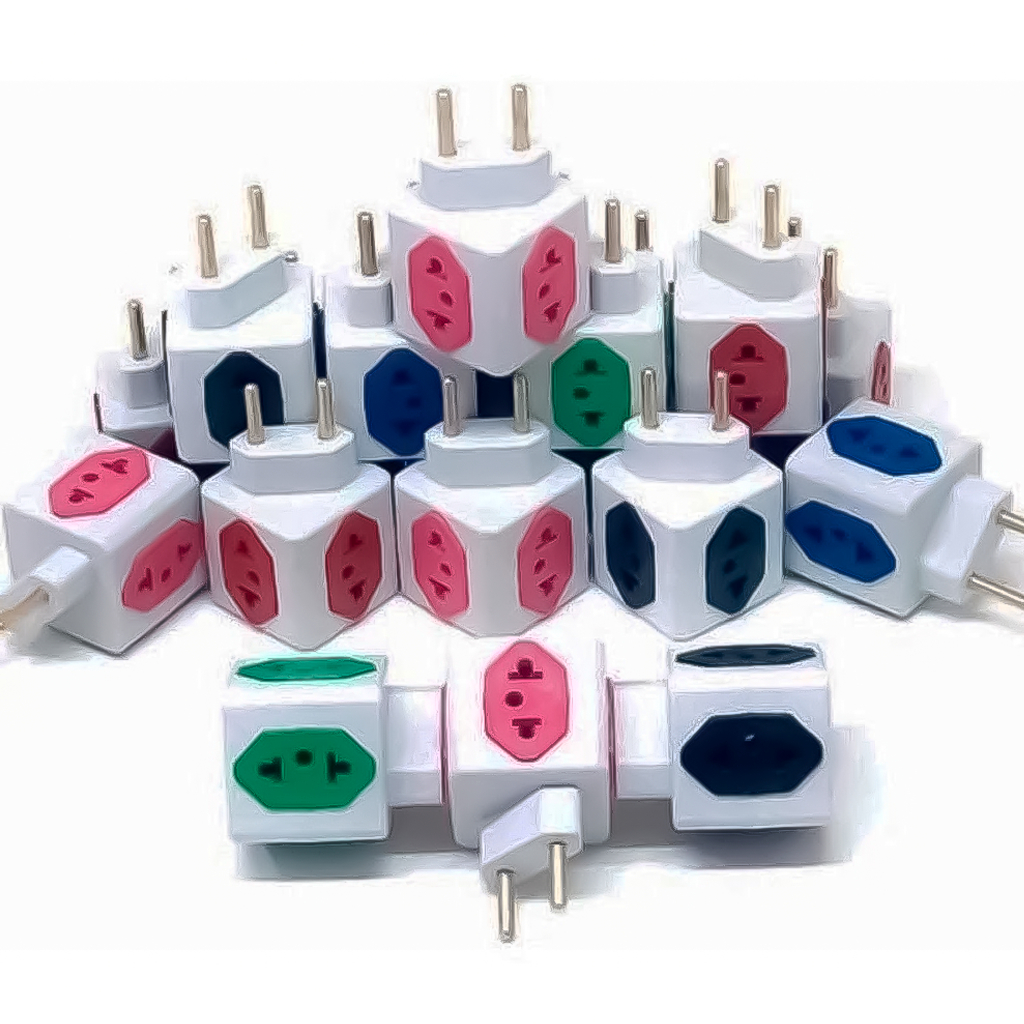 Novo Adaptador Tê Para Tomada 10/20A Cubo 4 Em 1 Benjamin Prático Kit Com 50 Unidades em Oferta na Shopee