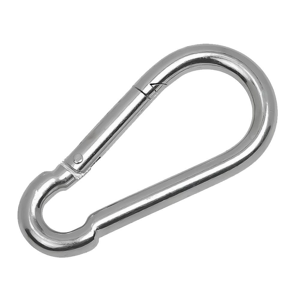 Mosquetão Com Trava 04 X 40mm Galvanizado Para Pequenas Máquinas Equipamentos - Sports & Outdoors