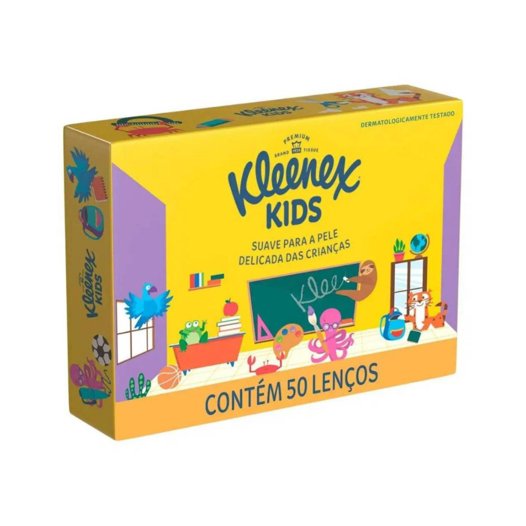Lenço De Papel Caixa Com 50 Unidades 12cm X 21cm - Kleenex em Oferta na Shopee