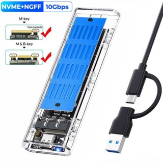 Case Externo Para SSD M2 Protocolo Duplo NVME/NGFF PCIe 10Gbps USB-C/USB 3.1 Gen2 M Key/B+M Key em Oferta na Shopee