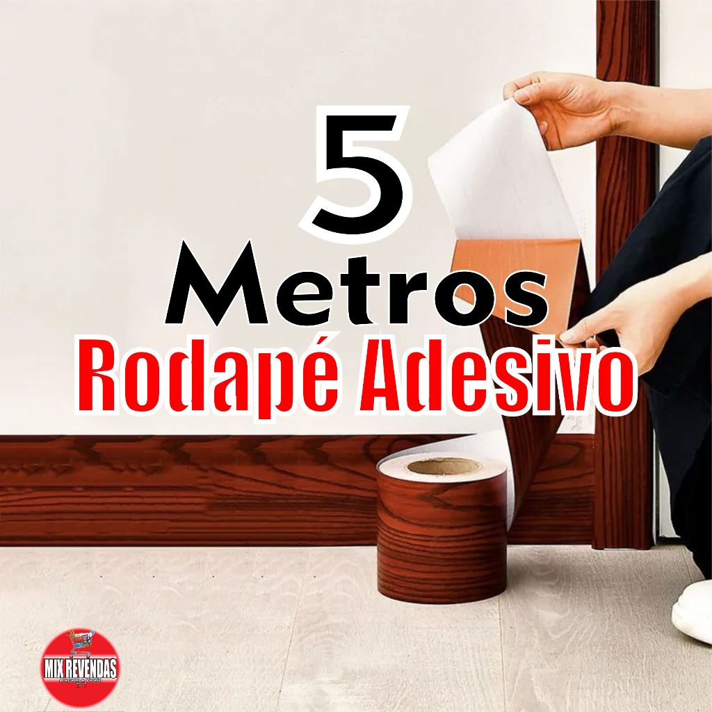 Rodapé Adesivo Vinil Lavável Papel de Parede Decoraçao de parede  Quarto cozina Banheiro 5MX8CM