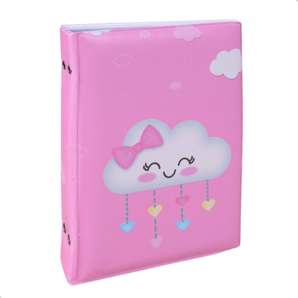 Álbum Fotográfico 15x21 para 100 Fotos CHUVA DE AMOR ROSA Bebê Infantil Nuvem Bençãos em Oferta na Shopee