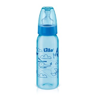 Mamadeira Azul  Divertida Bico Silicone 240ml Tam.2 - Lillo em Oferta na Shopee