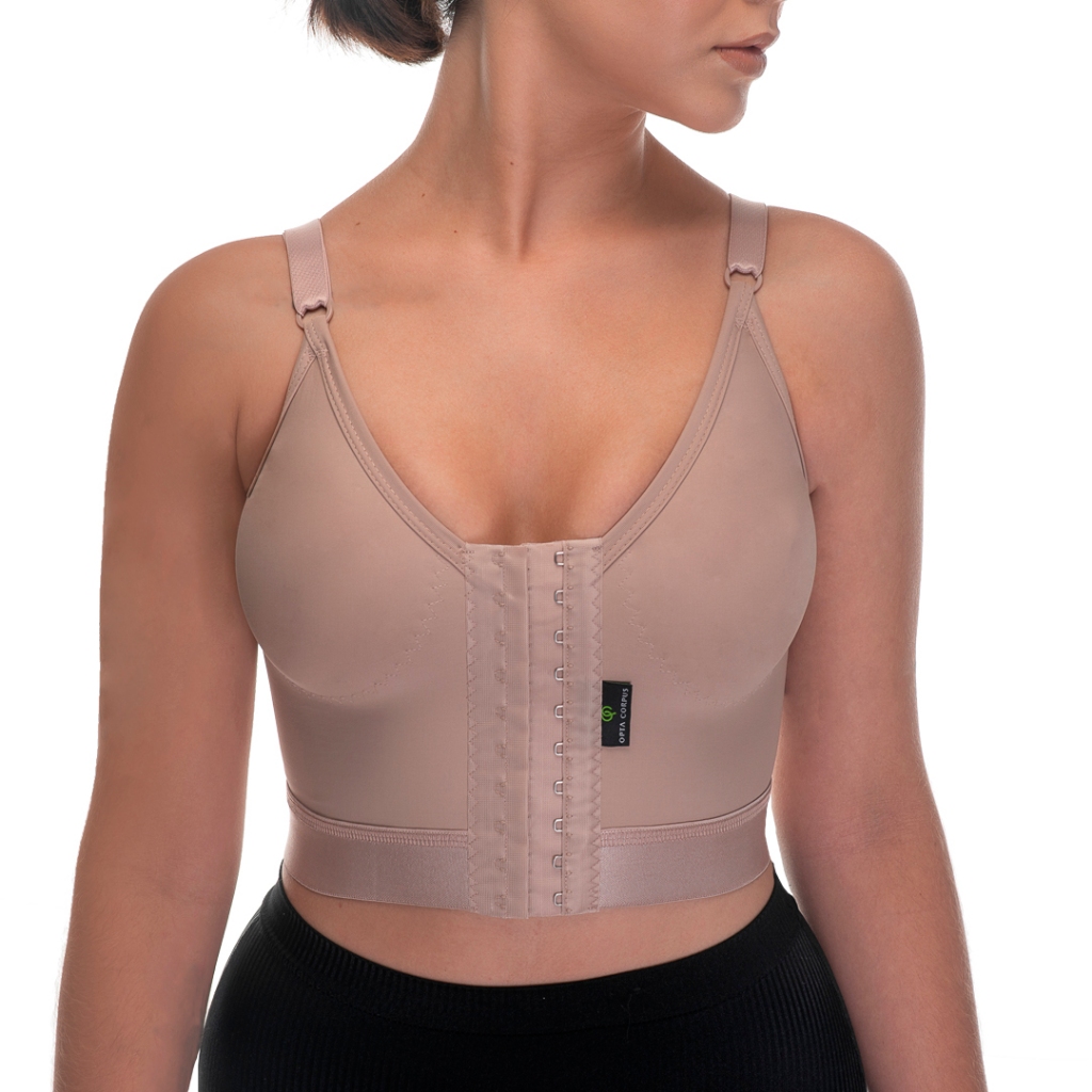 Sutiã de Sustentação com Elástico na Base Alta Compressão Pós Cirúrgico Mamoplastia Registro Anvisa em Oferta na Shopee