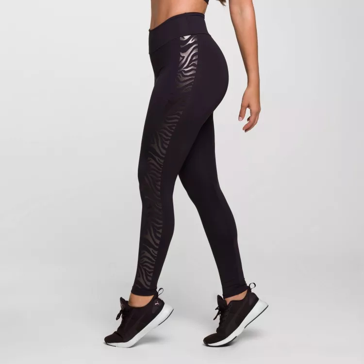 Calça Legging Feminina Fitness Poliamida Preta Calça Treinar Malhar Lisa Básica Estampas Variadas em Oferta na Shopee