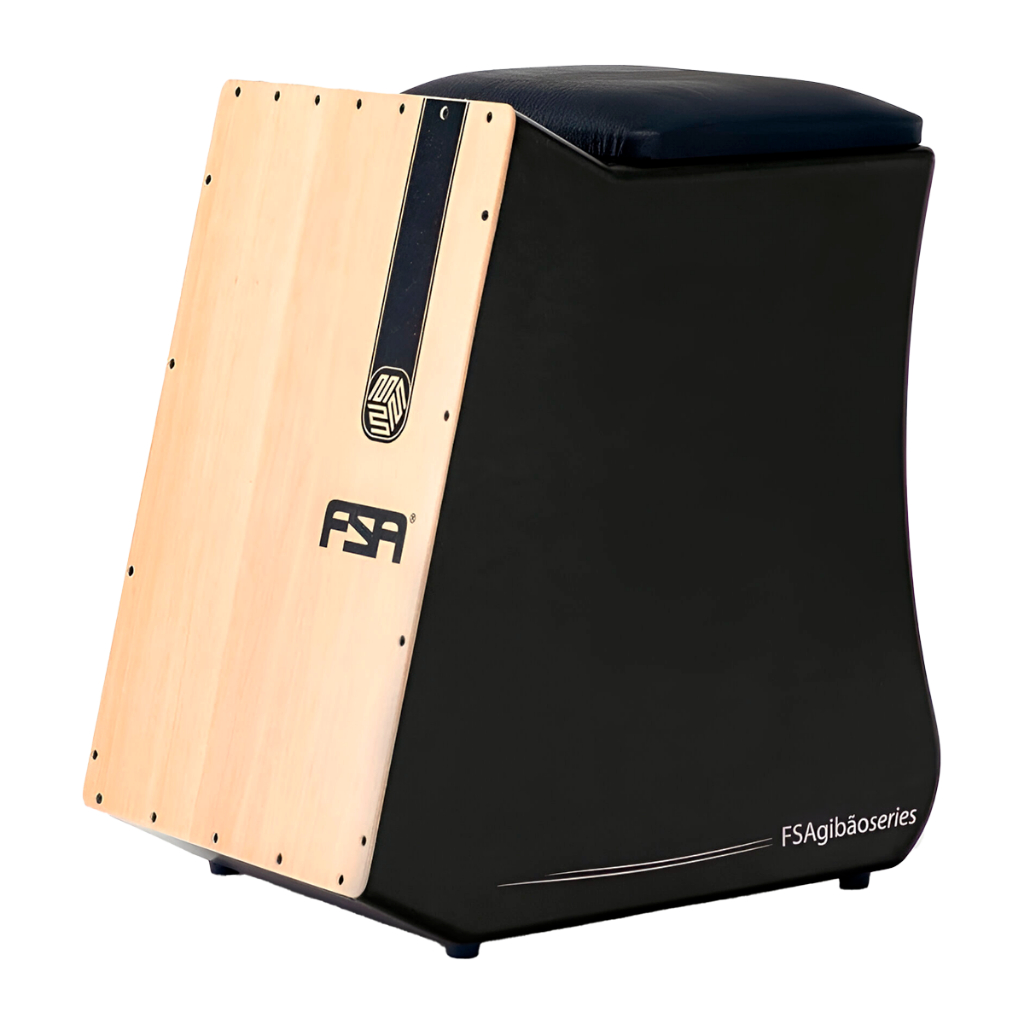 Cajon Gibao Series FSA Eletrico Captacao Dupla Modelo Confortavel Preto