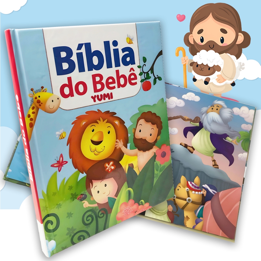 Bíblia Do Bebê Livro Infantil Bíblia Da Criança Menino Menina Capa Dura Premium em Oferta na Shopee