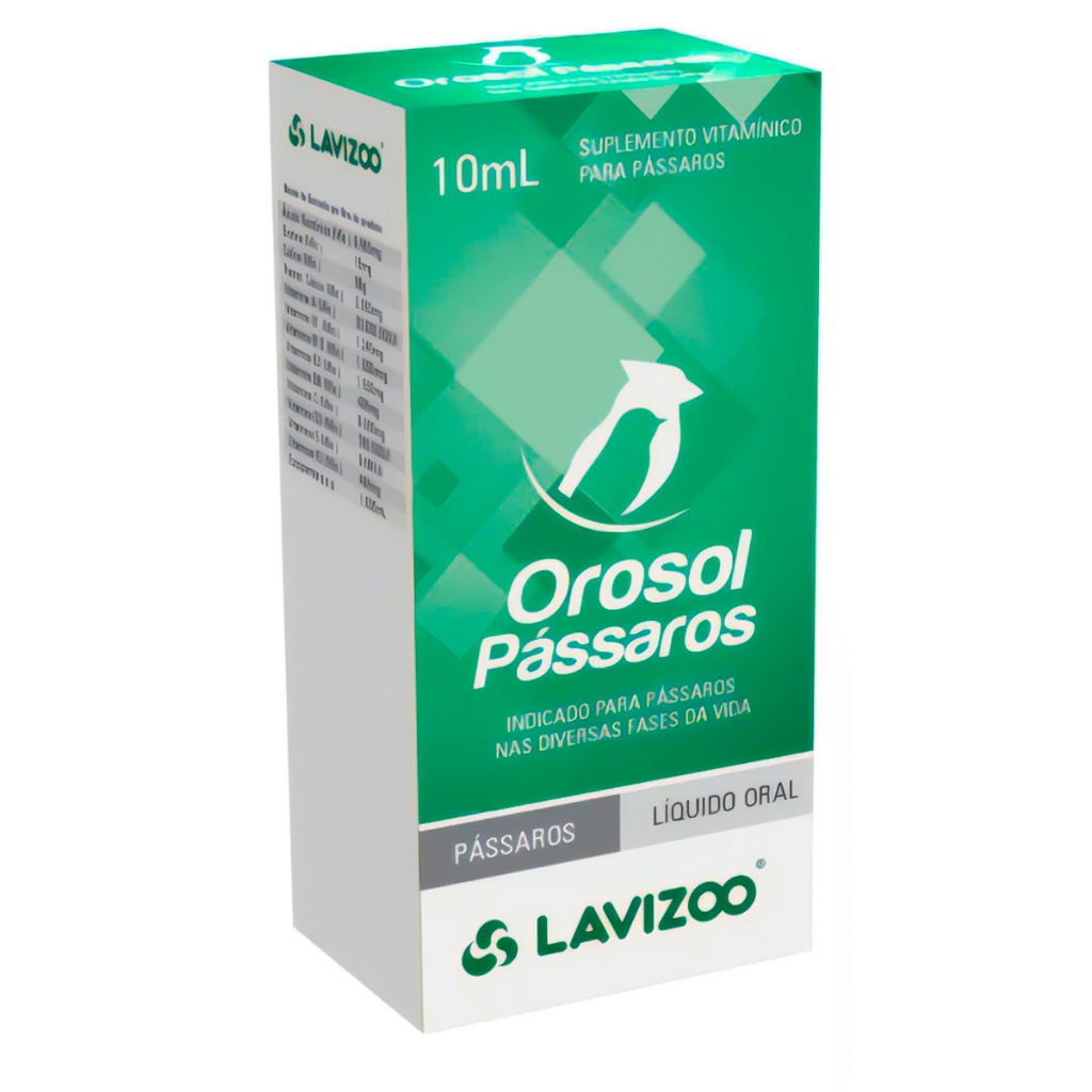Orosol Pássaros 10ml Lavizoo Suplemento Para Pássaros - Pets