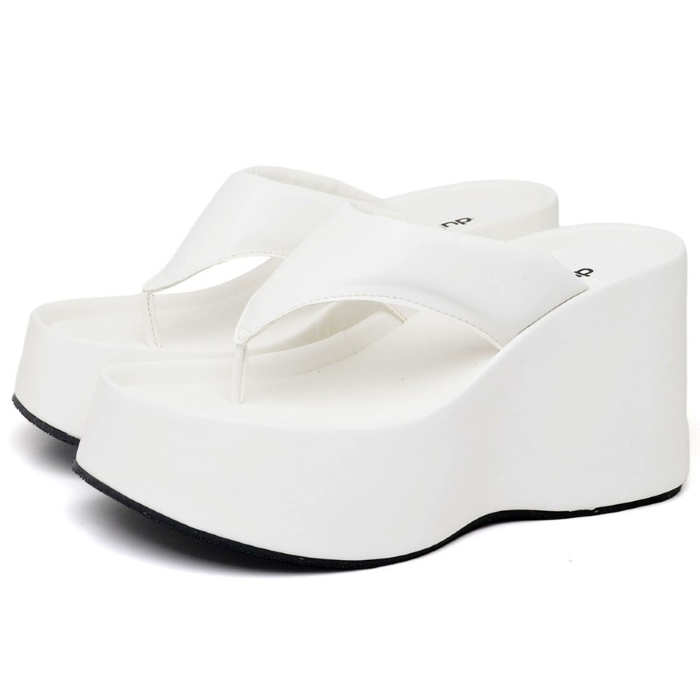 Tamanco Salto Plataforma Dubuy Feminino Branco Vik 2100DB em Oferta na Shopee
