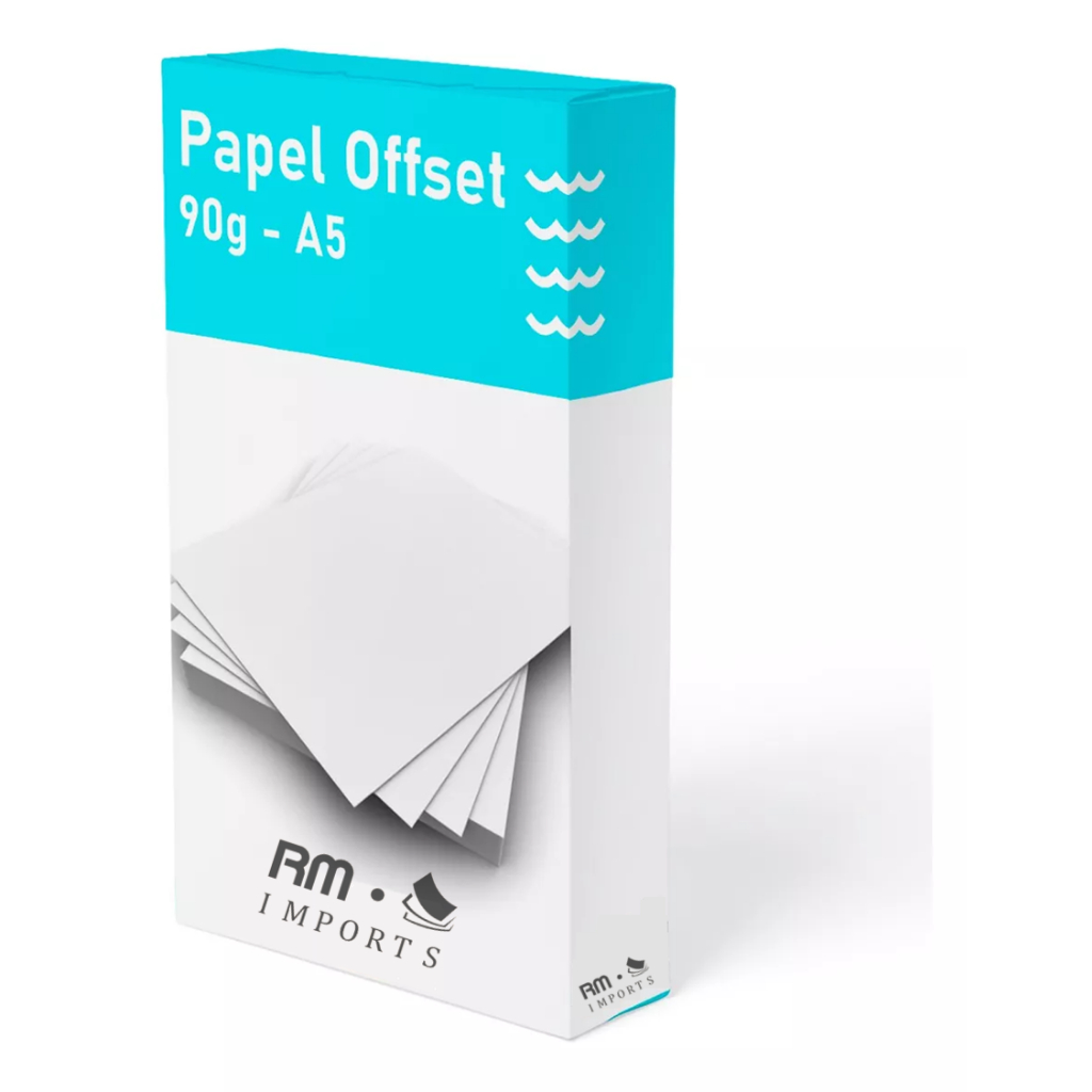 Papel Offset 90g - A5 (148x210mm) Branco - 1000 folhas em Oferta na Shopee