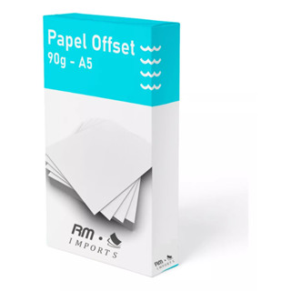 Papel Offset 90g - A5 (148x210mm) Branco - 1000 folhas em Oferta na Shopee