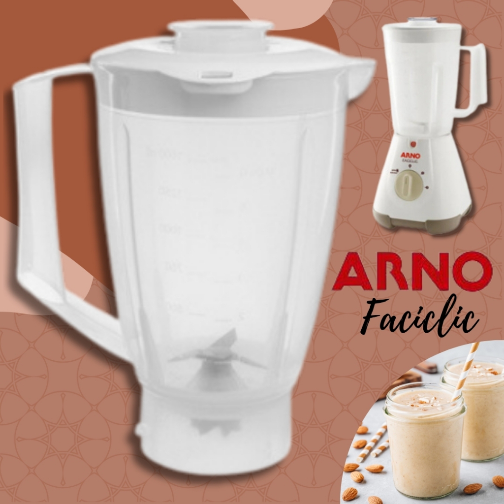 Copo de Liquidificador: Arno Faciclic Translúcido/ Faciclic Juice / Clic'pro Translúcido.