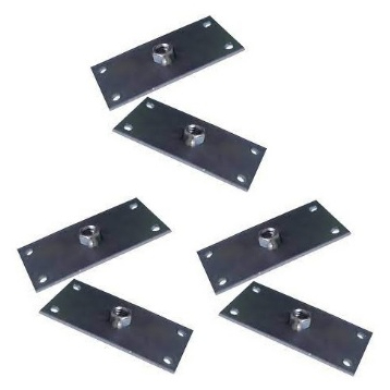 Kit 6 Chapinha Chapa Reta Fixação Pé Palito Base Metal Aço Pé Móveis Rosca 5/16 - Envia Brasil