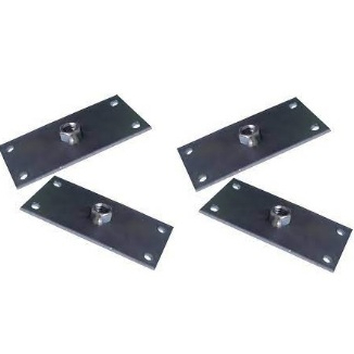 Kit 4 Chapinha Chapa Reta Fixação Pé Palito Base Metal Aço Pé Móveis Rosca 5/16 - Envia Brasil